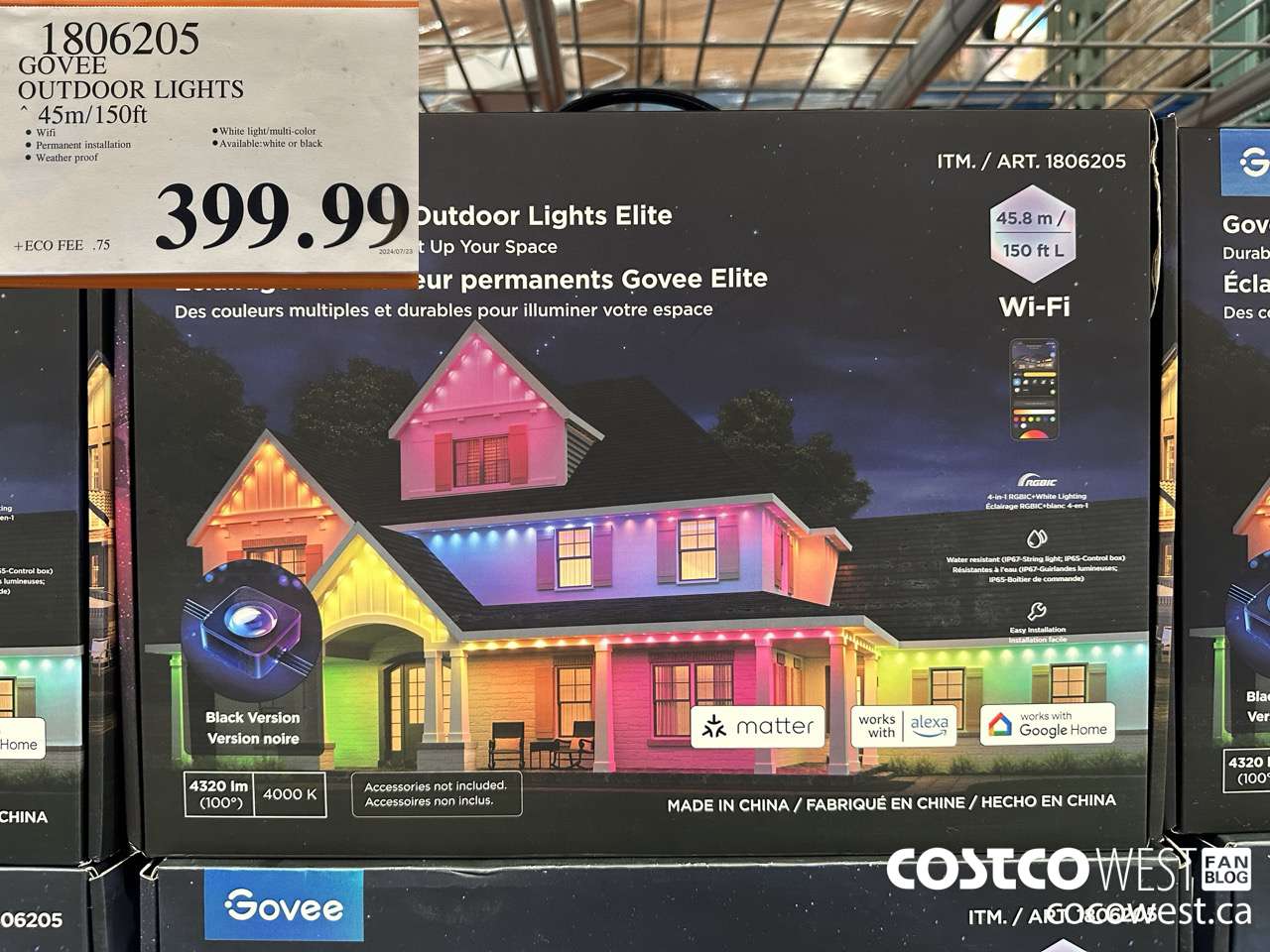 1806205 GOVEE OUTDOOR LIGHTS 45M/150FT $399.99