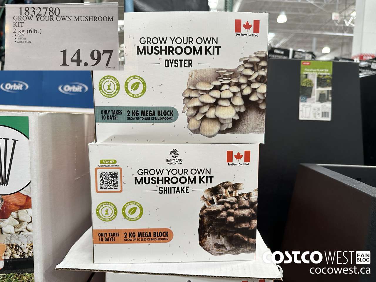 1832780 GROW YOUR OWN MUSHROOM KIT 2 KG (6LB) $14.97