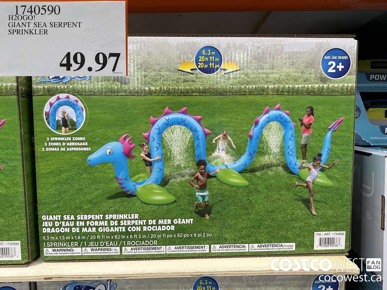 1740590 H2OGO! GIANT SEA SERPENT SPRINKLER $49.97