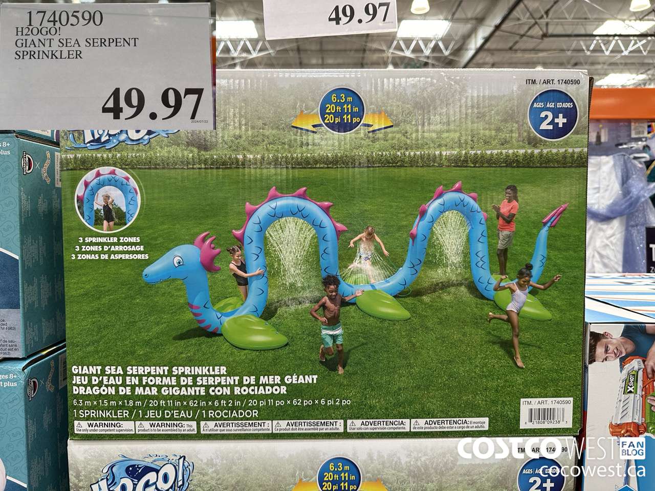 1740590 H2OGO! GIANT SEA SERPENT SPRINKLER $49.97