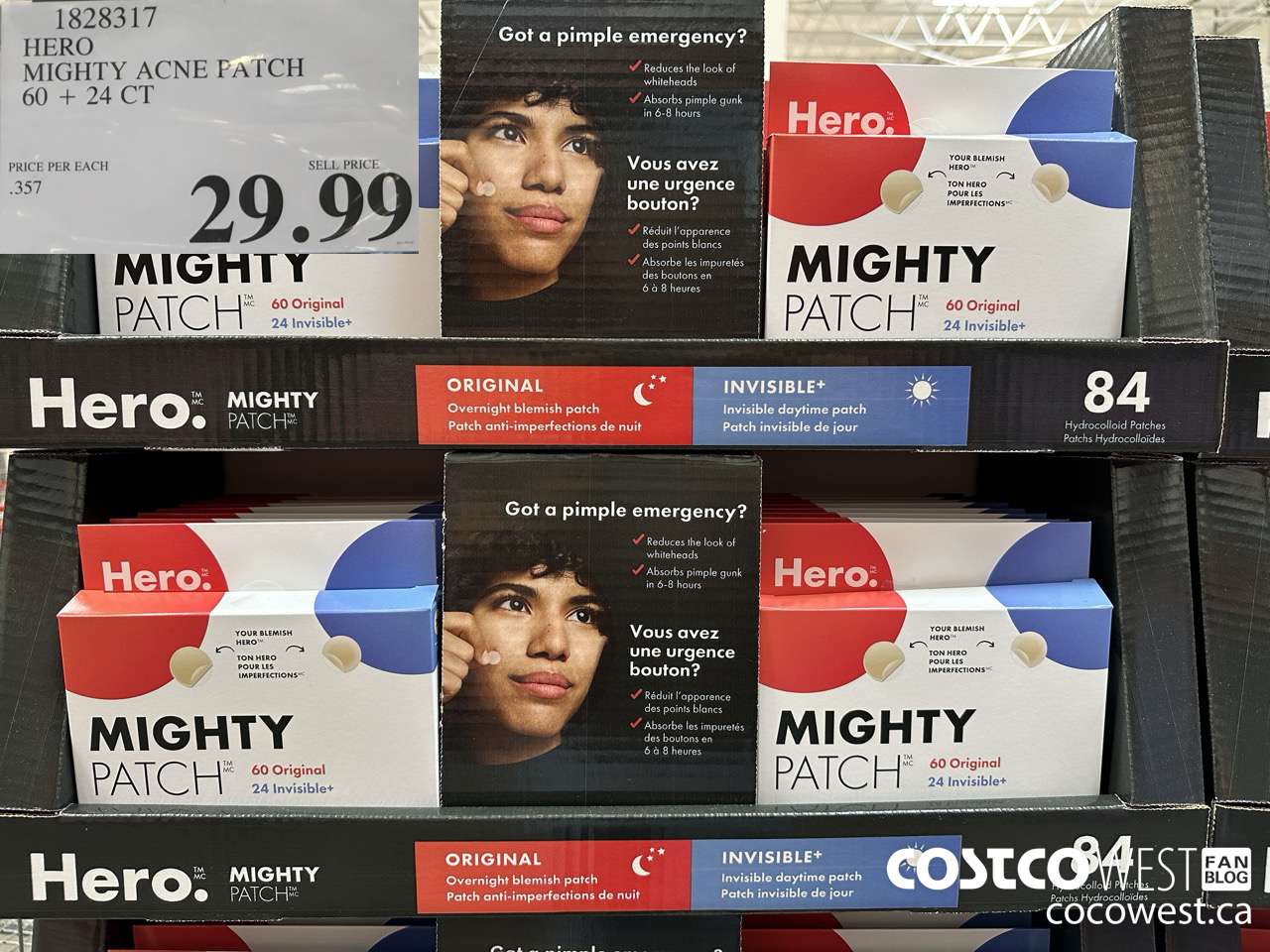 1828317 HERO MIGHTY ACNE PATCH 60 + 24 CT $29.99