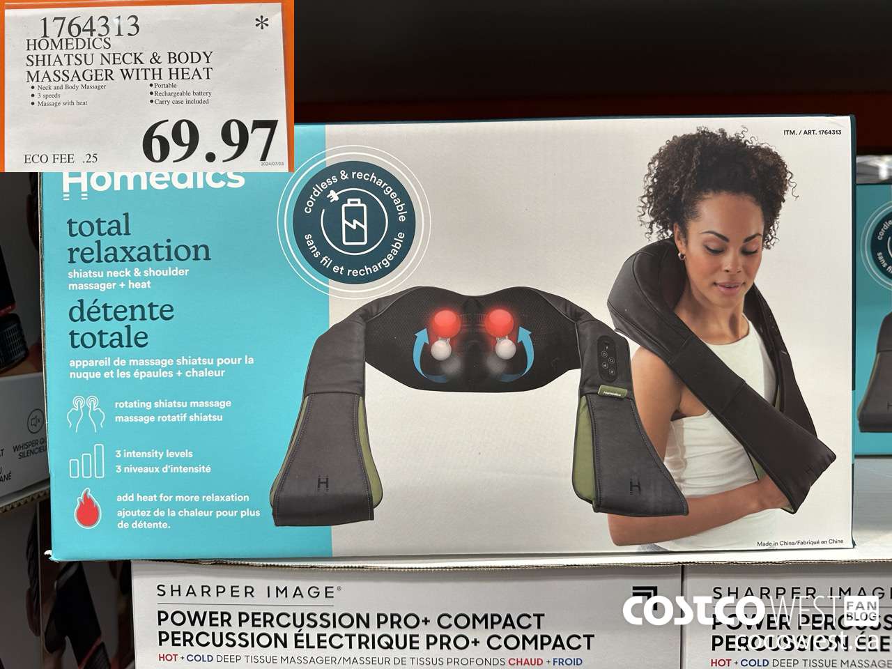 1764313 HOMEDICS SHIATSU NECK & BODY MASSAGER WITH HEAT $69.97