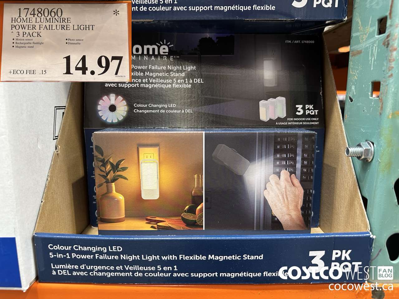 1748060 HOME LUMINIRE POWER FAILURE LIGHT 3 PACK $14.97
