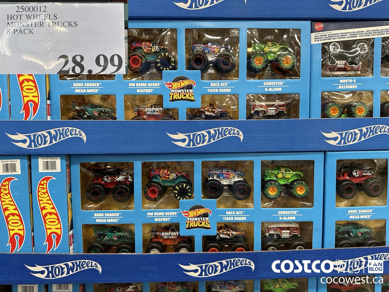 2500012 HOT WHEELS MONSTER TRUCKS 8-PACK $28.99
