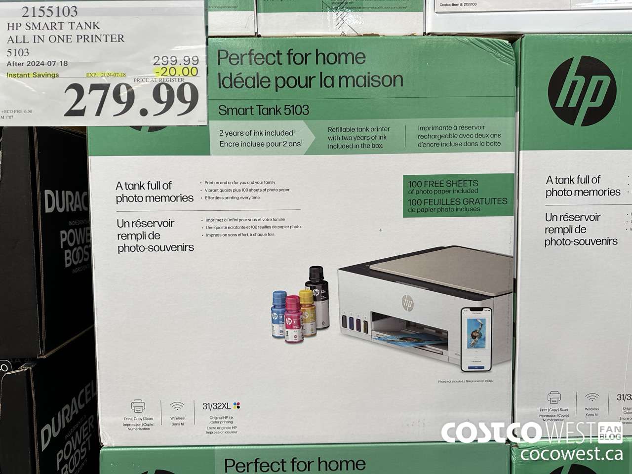 2155103 HP SMART TANK ALL IN ONE PRINTER 5103 ($20.00 INSTANT SAVINGS EXPIRES ON 2024-07-18) $279.99