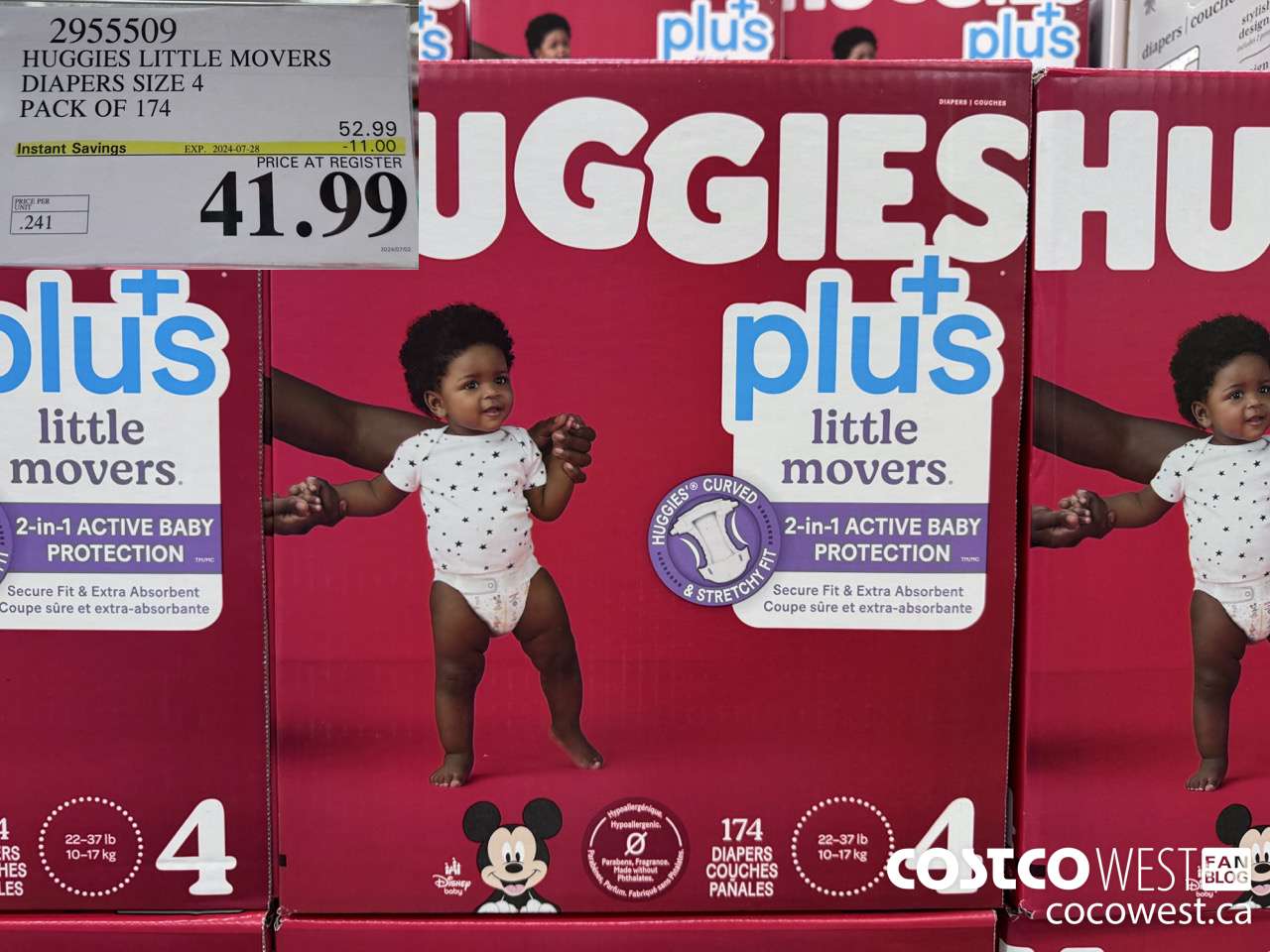 2955509 HUGGIES LITTLE MOVERS DIAPERS SIZE 4 PACK OF 174 ($11.00 INSTANT SAVINGS EXPIRES ON 2024-07-28) $41.99