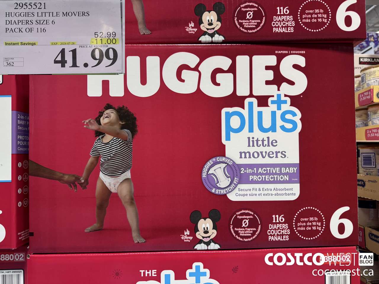 2955521 HUGGIES LITTLE MOVERS DIAPERS SIZE 6 PACK OF 116 ($11.00 INSTANT SAVINGS EXPIRES ON 2024-07-28) $41.99