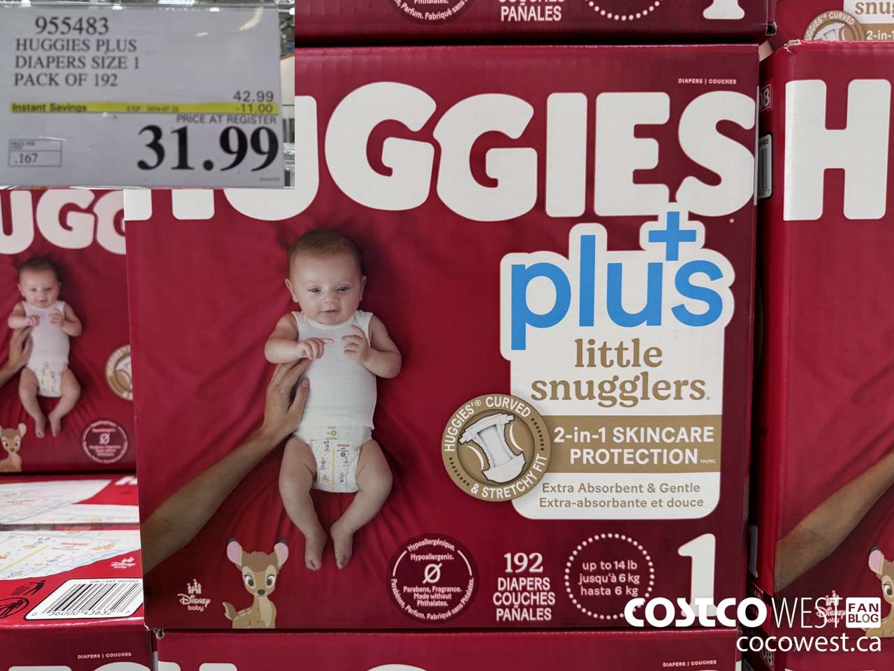 955483 HUGGIES LITTLE SNUGGLE SIZE 1 DIAPERS PACK OF 192 ($11.00 INSTANT SAVINGS EXPIRES ON 2024-07-28) $31.99