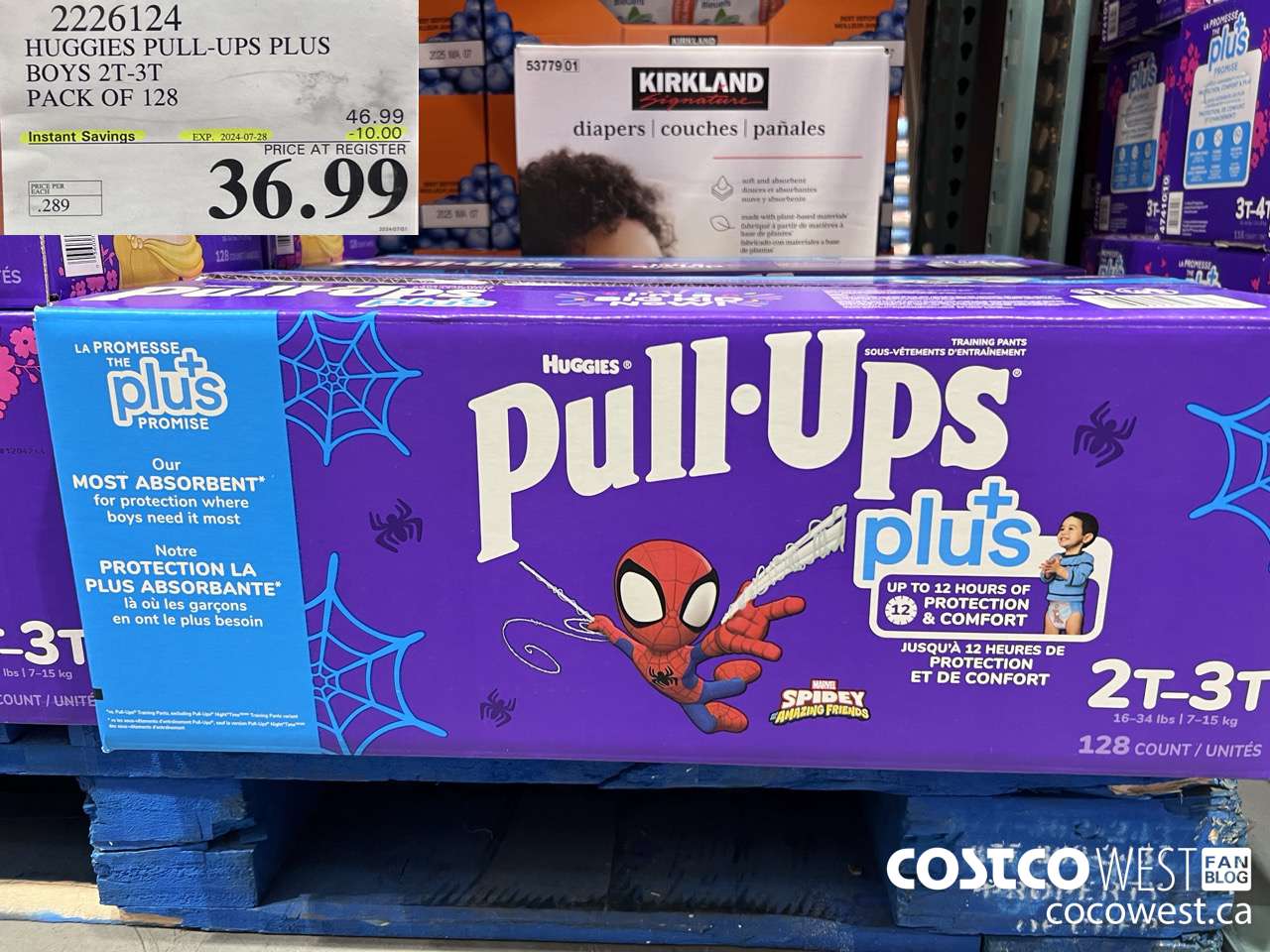 2226124 HUGGIES PULL-UPS PLUS BOYS 2T-3T PACK OF 128 ($10.00 INSTANT SAVINGS EXPIRES ON 2024-07-28) $36.99