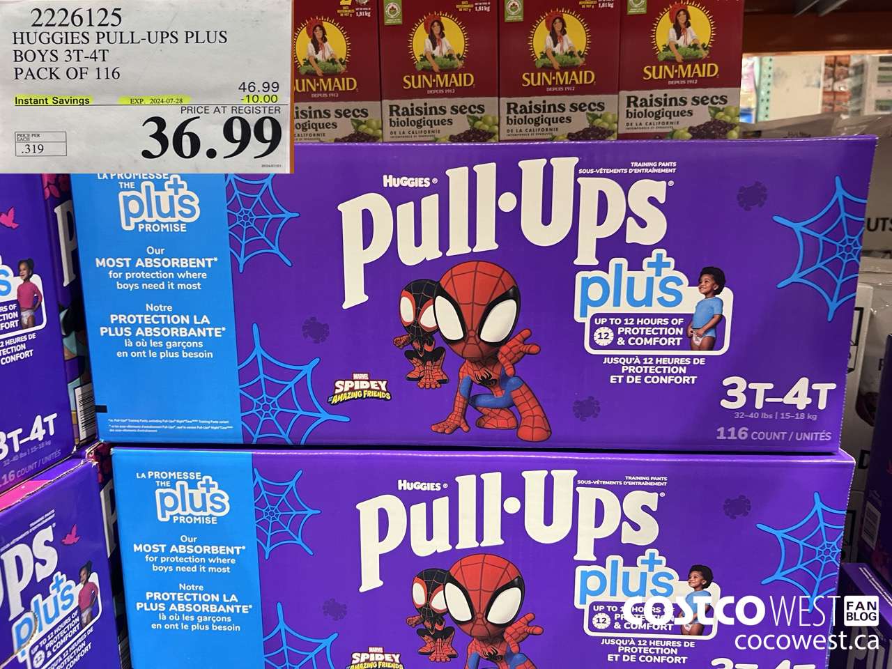 2226125 HUGGIES PULL-UPS PLUS BOYS 3T-4T PACK OF 116 ($10.00 INSTANT SAVINGS EXPIRES ON 2024-07-28) $36.99