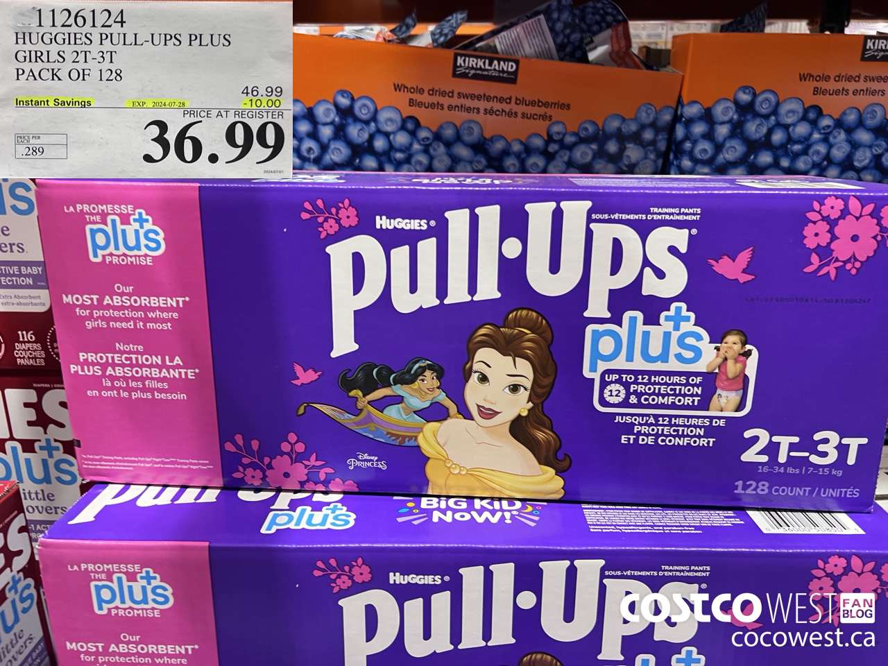 1126124 HUGGIES PULL-UPS PLUS GIRLS 2T-3T PACK OF 128 ($10.00 INSTANT SAVINGS EXPIRES ON 2024-07-28) $36.99
