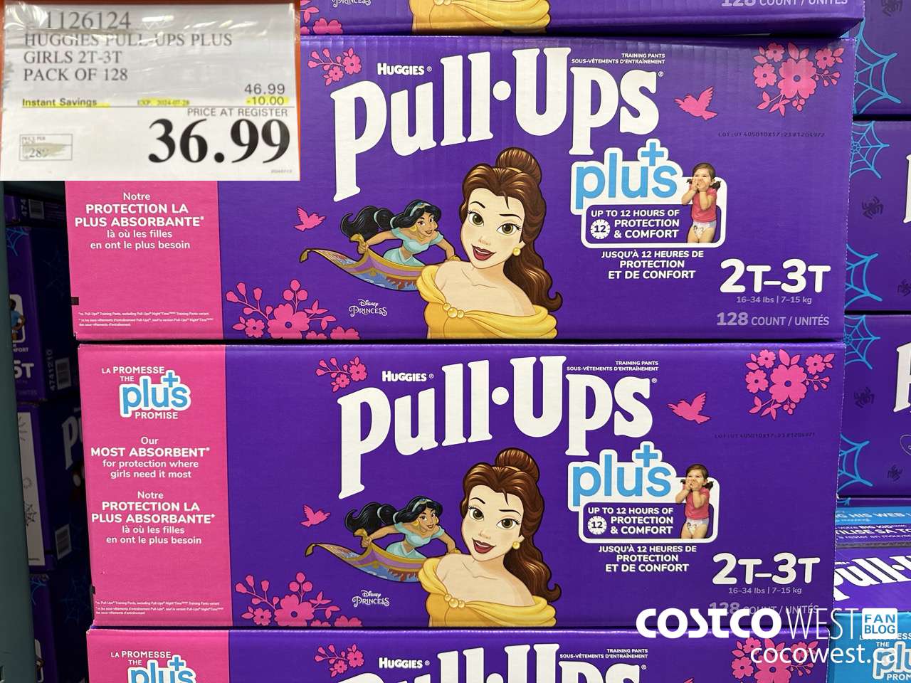 1126124 HUGGIES PULL-UPS PLUS GIRLS 2T-3T PACK OF 128 ($10.00 INSTANT SAVINGS EXPIRES ON 2024-07-28) $36.99