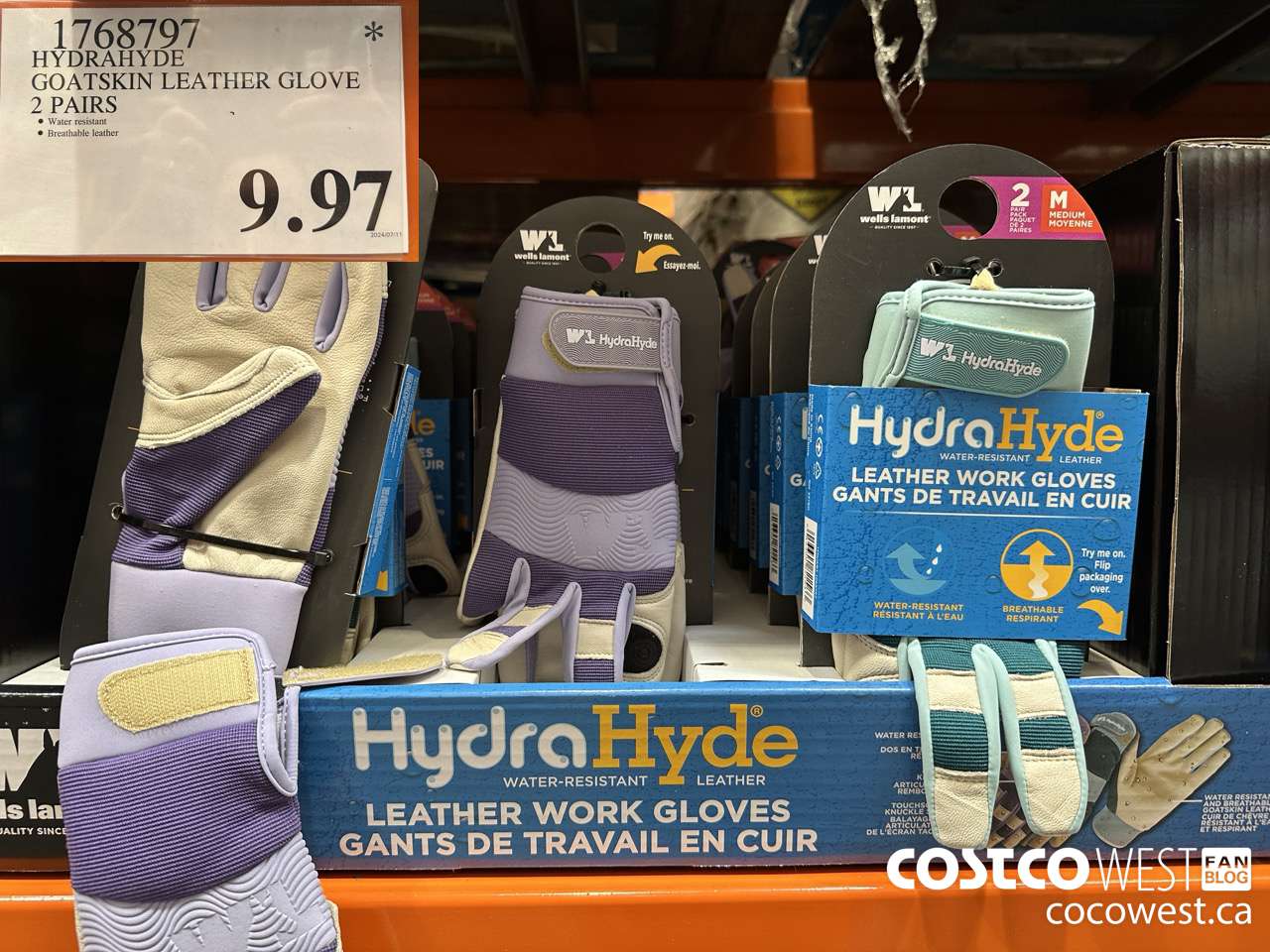 1768797 HYDRAHYDE GOATSKIN LEATHER GLOVE 2 PAIRS $9.97