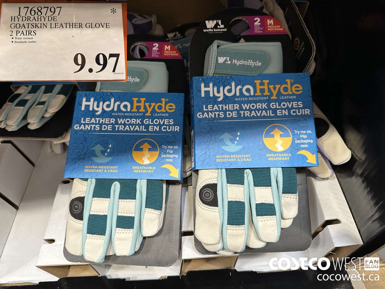 1768797 HYDRAHYDE GOATSKIN LEATHER GLOVE 2 PAIRS $9.97