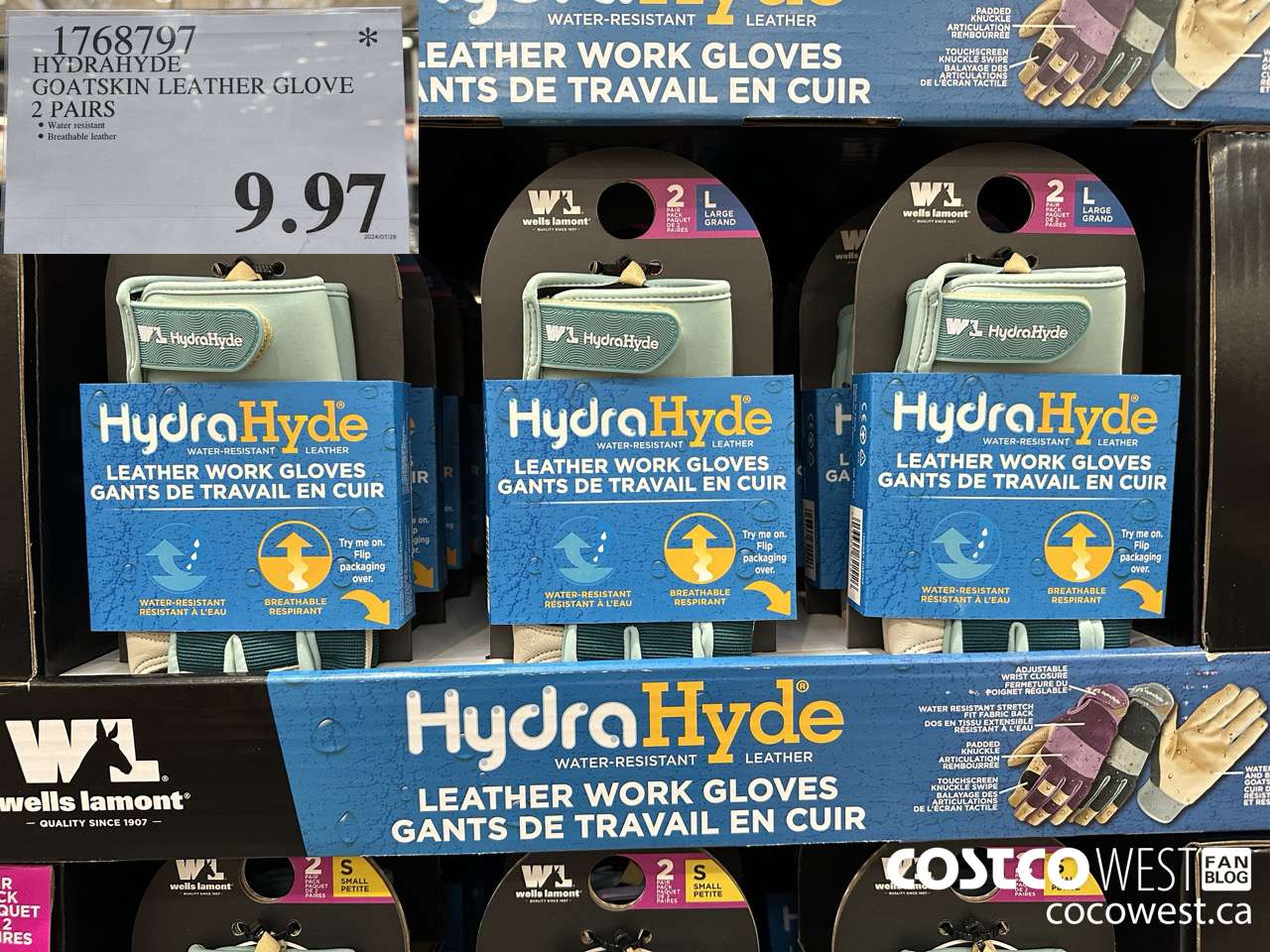 1768797 HYDRAHYDE GOATSKIN LEATHER GLOVE 2 PAIRS $9.97