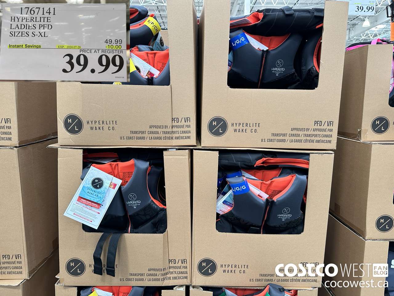 1767141 HYPERIITE LADIES PFD SIZES S-XL ($10.00 INSTANT SAVINGS EXPIRES ON 2024-07-28) $39.99