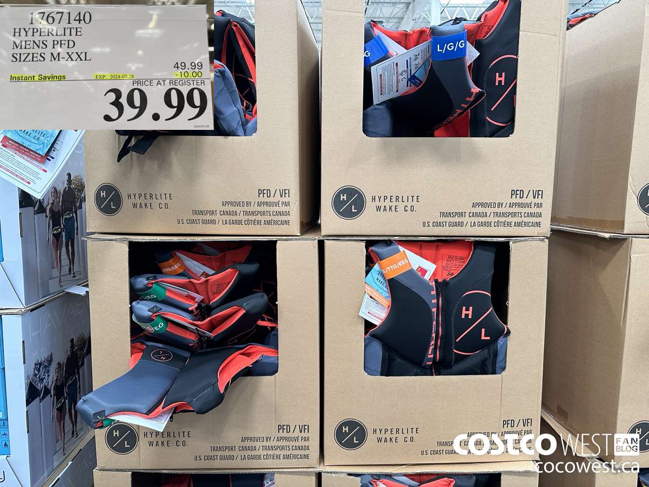 1767140 HYPERLITE MENS PFD SIZES M-XXL ($10.00 INSTANT SAVINGS EXPIRES ON 2024-07-28) $39.99