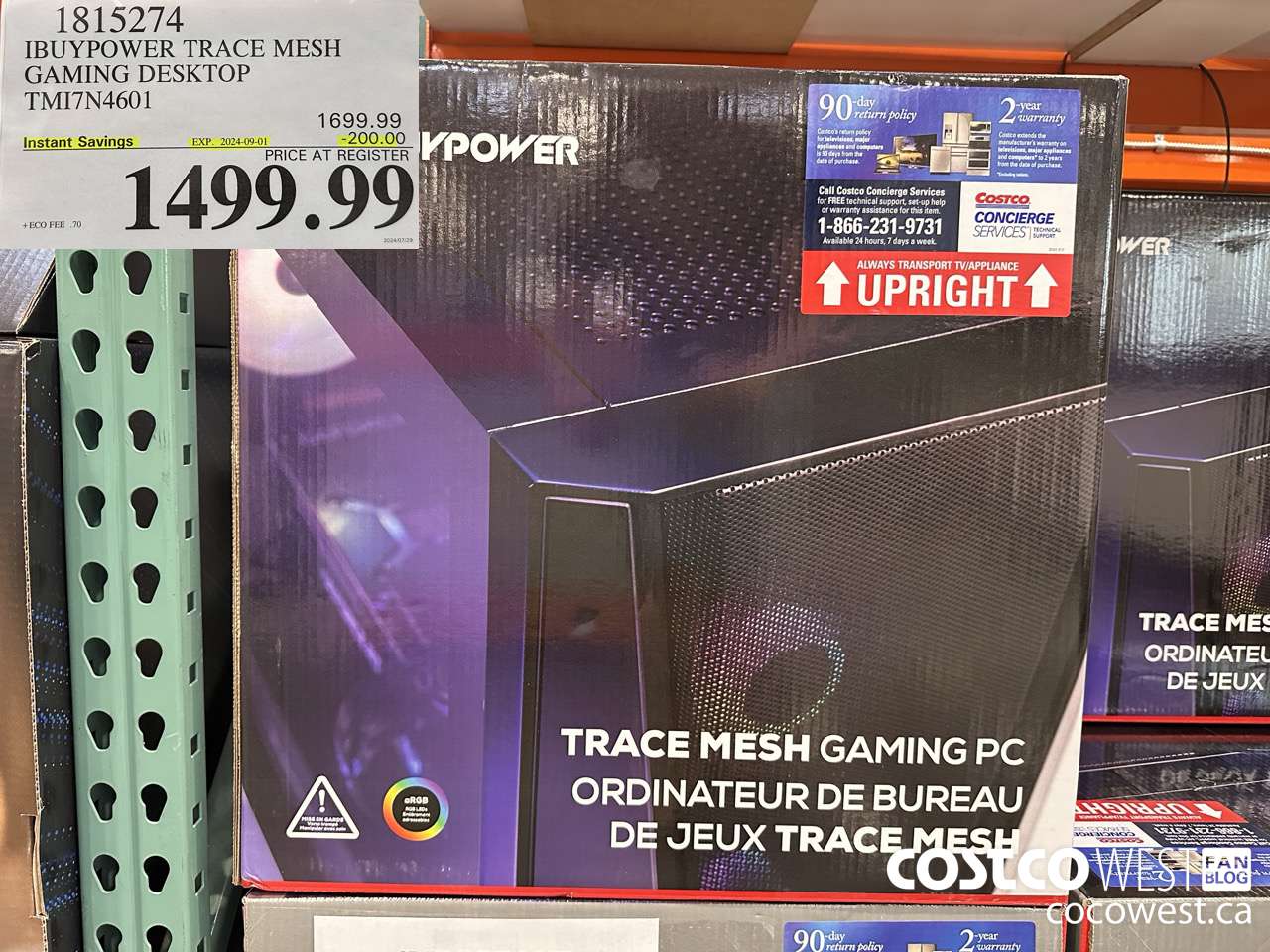 1815274 IBUYPOWER TRACE MESH GAMING DESKTOP TMI7N4601 ($200.00 INSTANT SAVINGS EXPIRES ON 2024-09-01) $1499.99