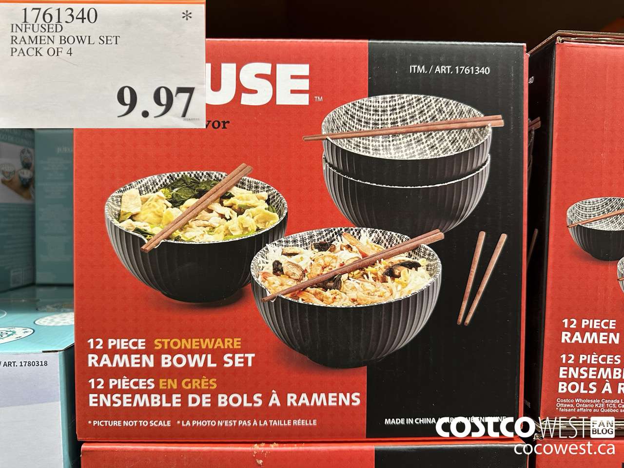 1761340 INFUSED RAMEN BOWL SET PACK OF 4 $9.97
