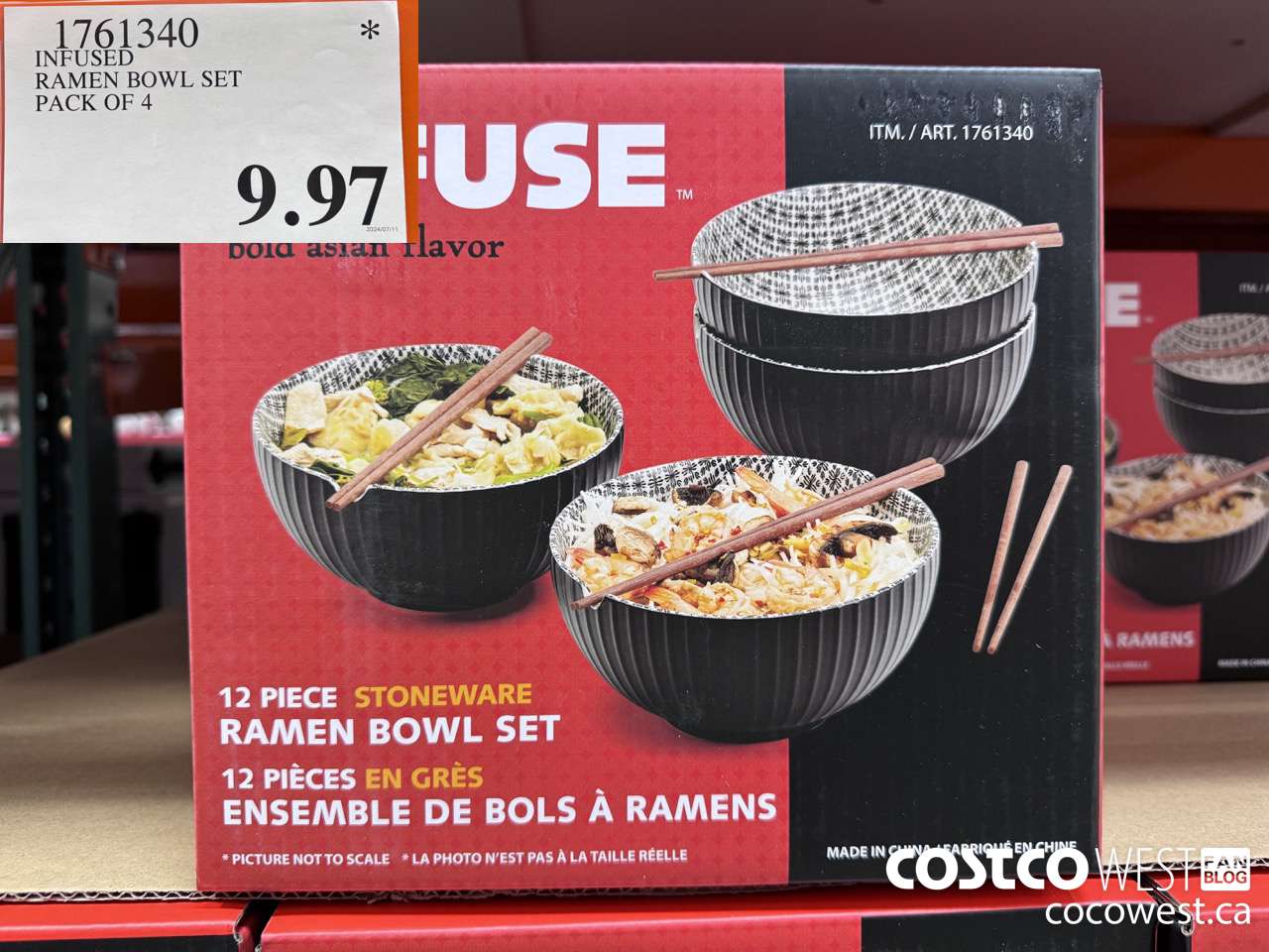 1761340 INFUSED RAMEN BOWL SET PACK OF 4 $9.97