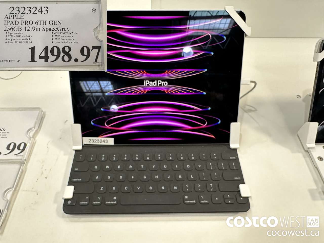 2323243 IPAD PRO 12.9 256GB SPACE GREY MNXR3VC/A $1498.97