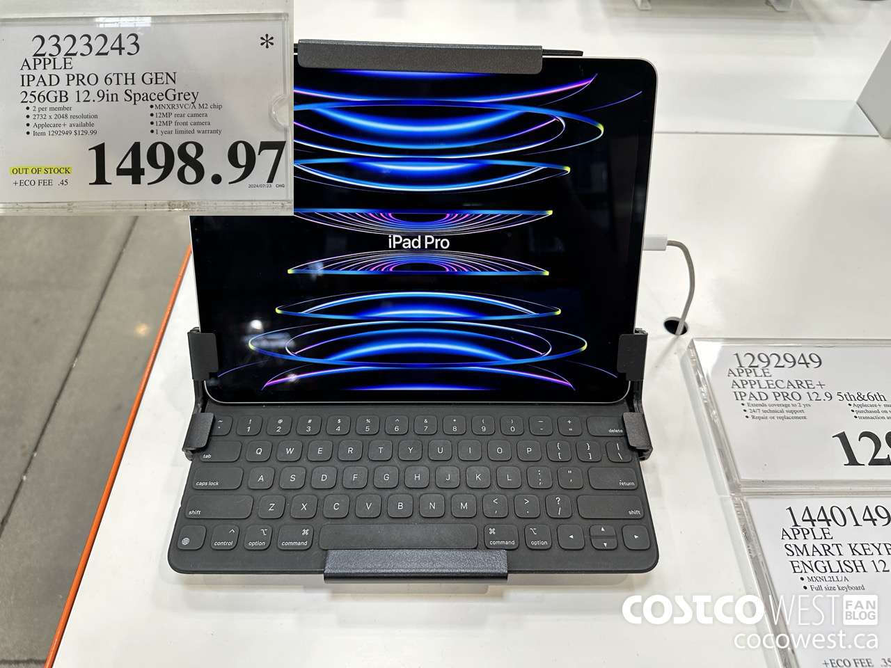 2323243 IPAD PRO 12.9 256GB SPACE GREY MNXR3VC/A $1498.97