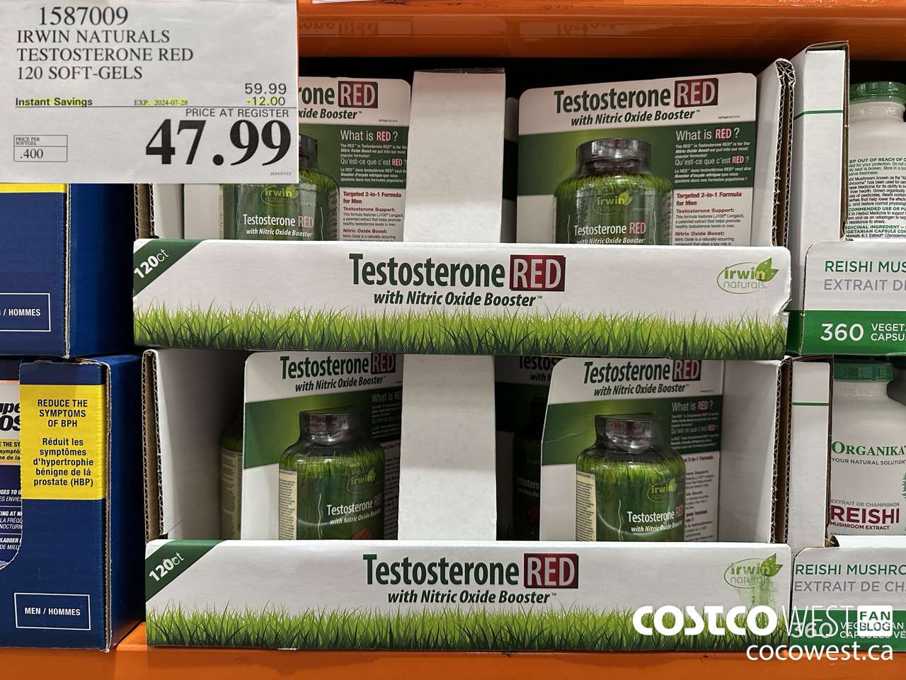 1587009 IRWIN NATURALS TESTOSTERONE RED 120 SOFT-GELS ($12.00 INSTANT SAVINGS EXPIRES ON 2024-07-28) $47.99