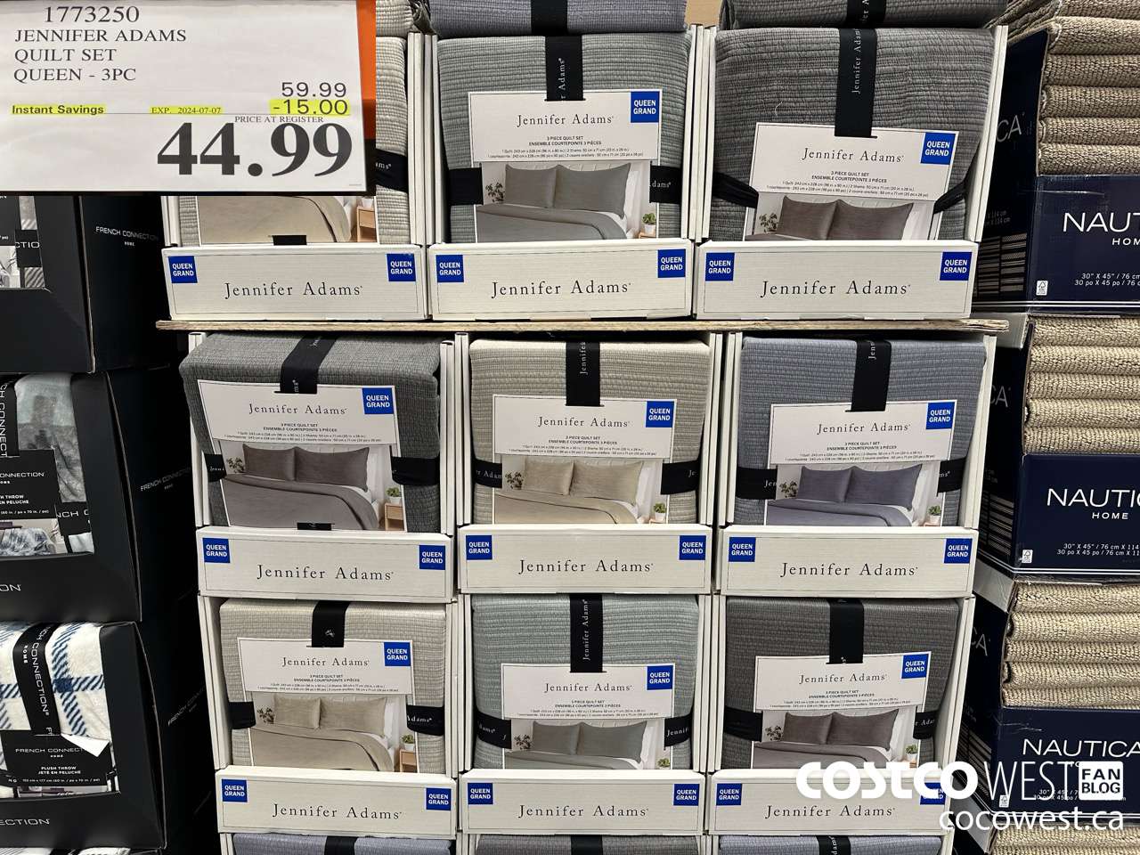 1773250 JENNIFER ADAMS QUILT SET QUEEN 3PC ($15.00 INSTANT SAVINGS EXPIRES ON 2024-07-07) $44.99