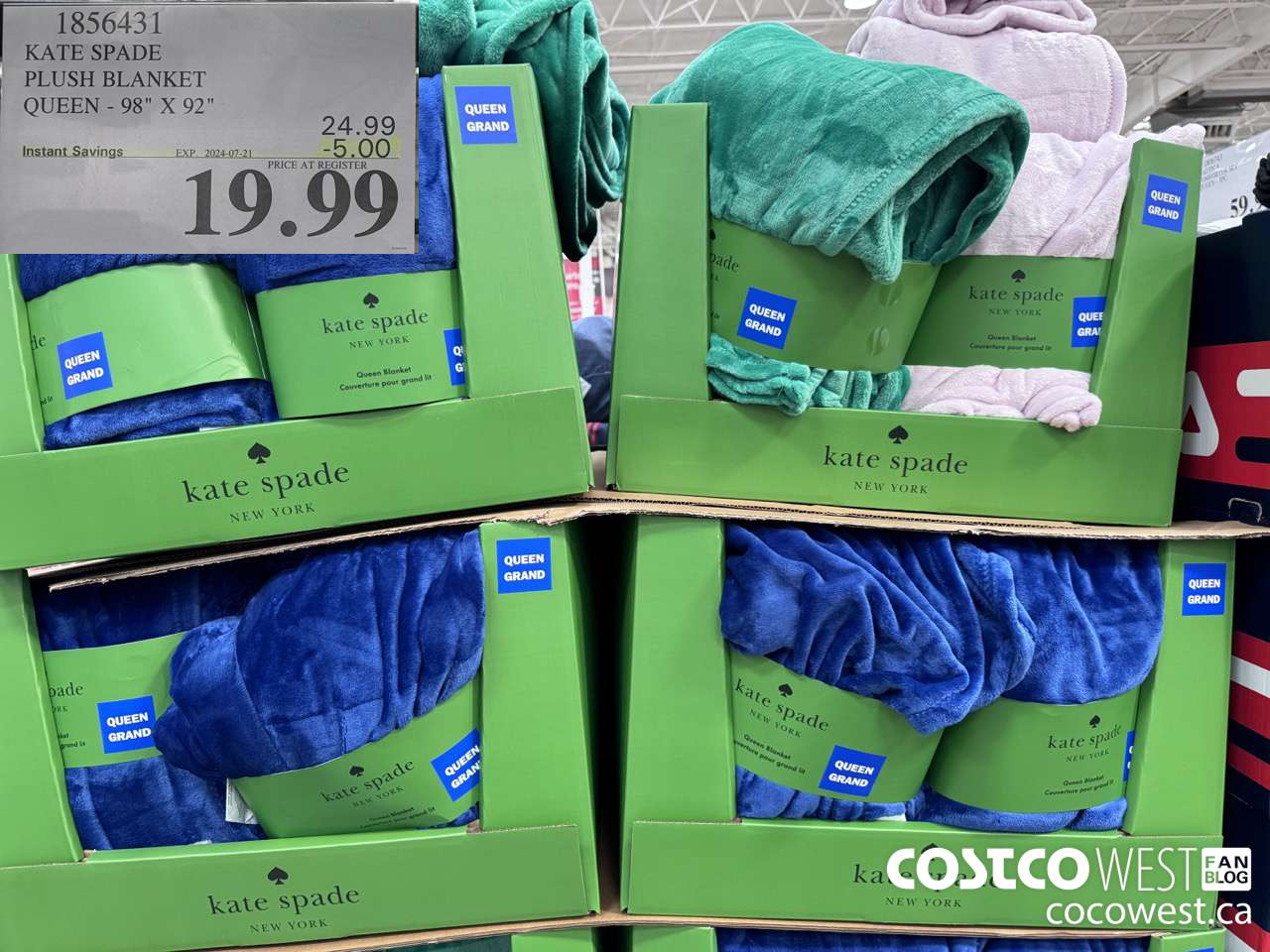 1856431 KATE SPADE PLUSH BLANKET QUEEN 98