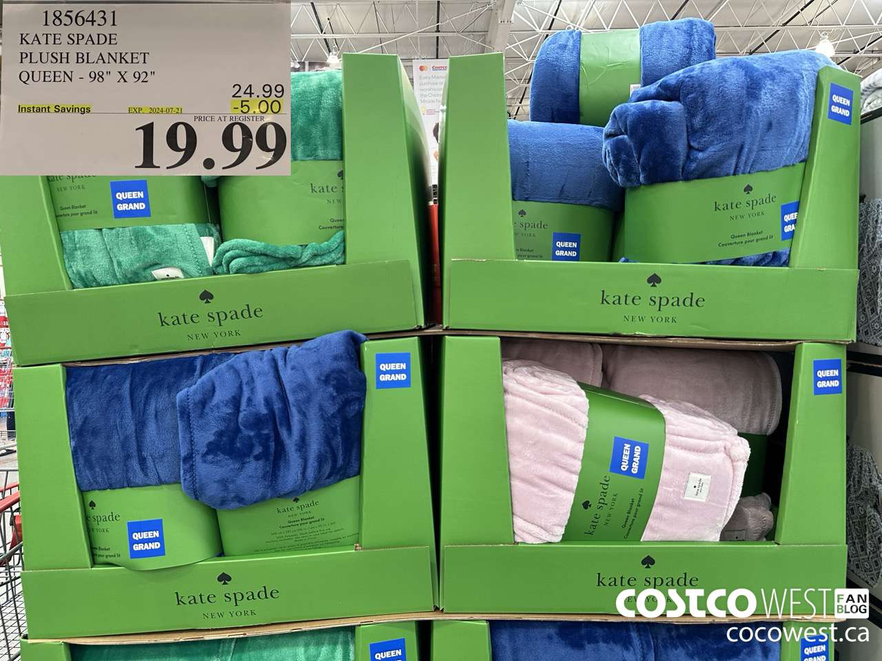 1856431 KATE SPADE PLUSH BLANKET QUEEN 98