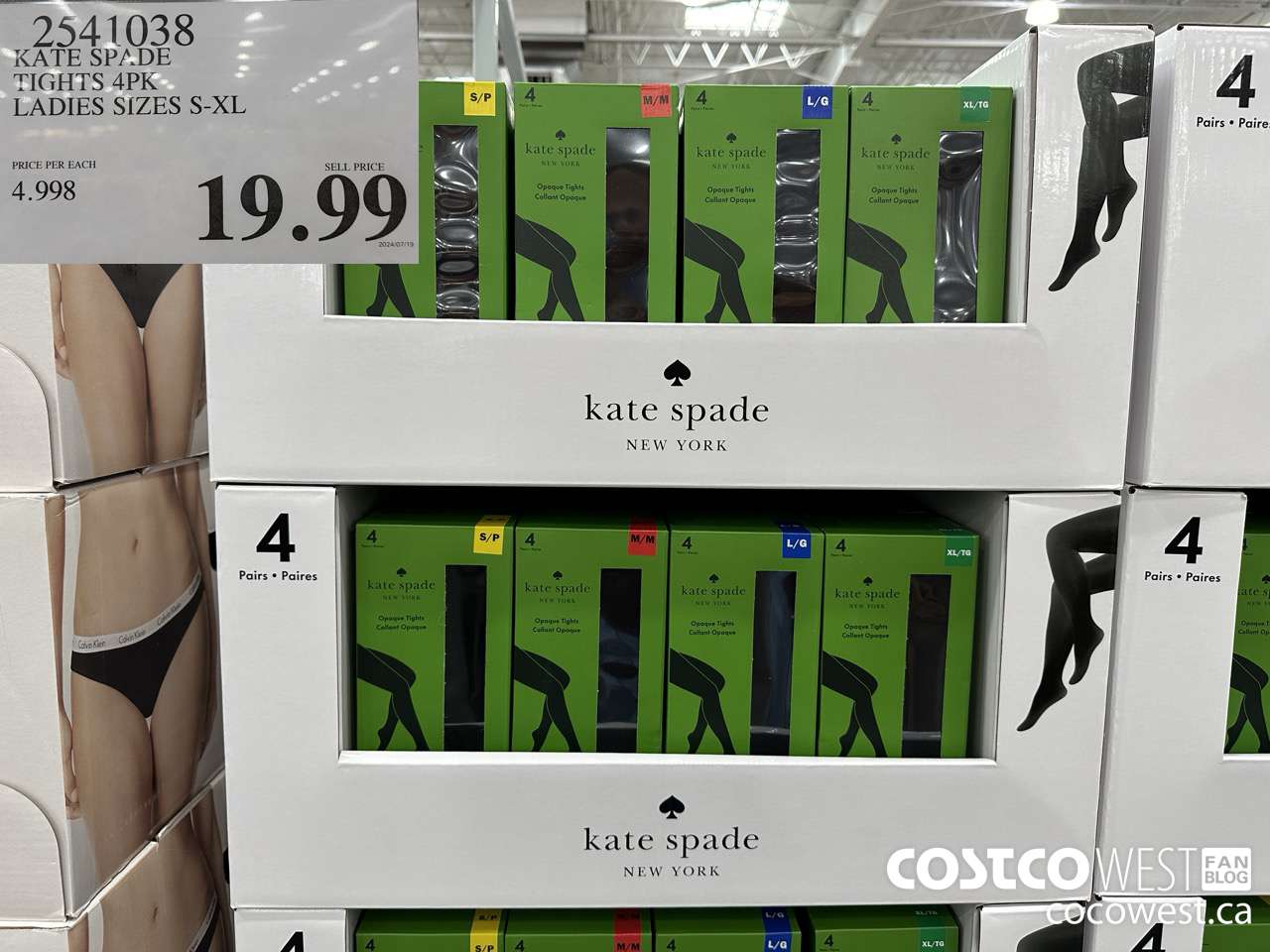 2541038 KATE SPADE TIGHTS 4PK LADIES SIZES S-XL $19.99