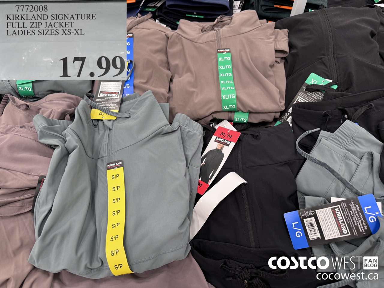 7772008 KIRKLAND SIGNATURE FULL ZIP JACKET LADIES SIZES XS-XL $17.99