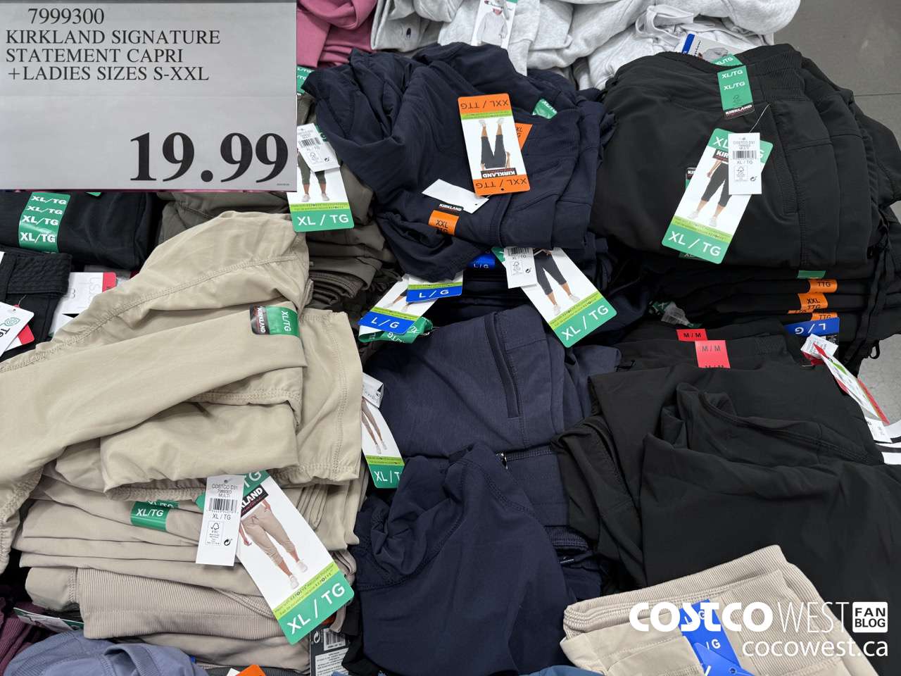 7999300 KIRKLAND SIGNATURE STATEMENT CAPRI LADIES SIZES S-XXL $19.99