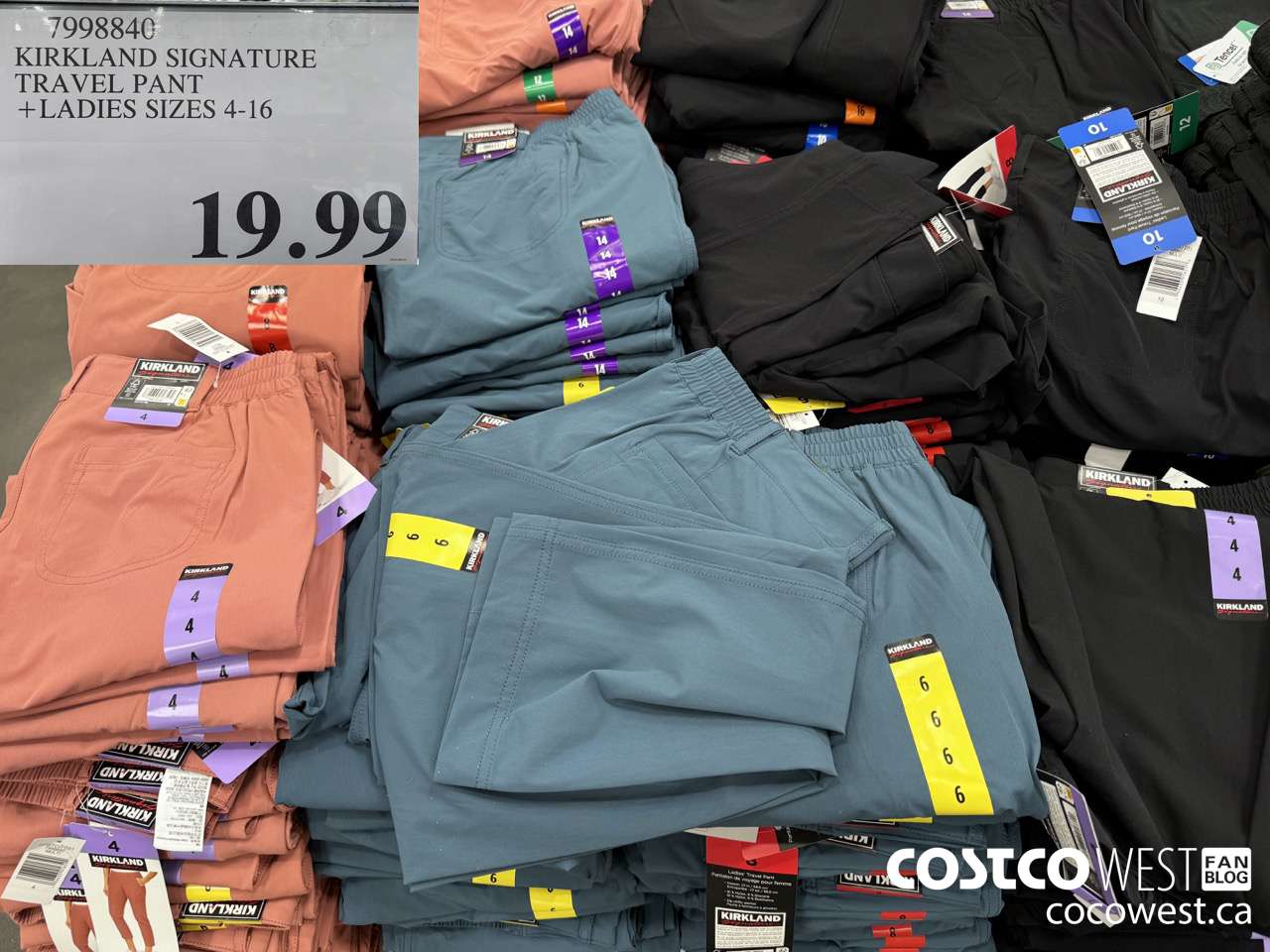 7998840 KIRKLAND SIGNATURE TRAVEL PAN LADIES SIZES 4-16 $19.99