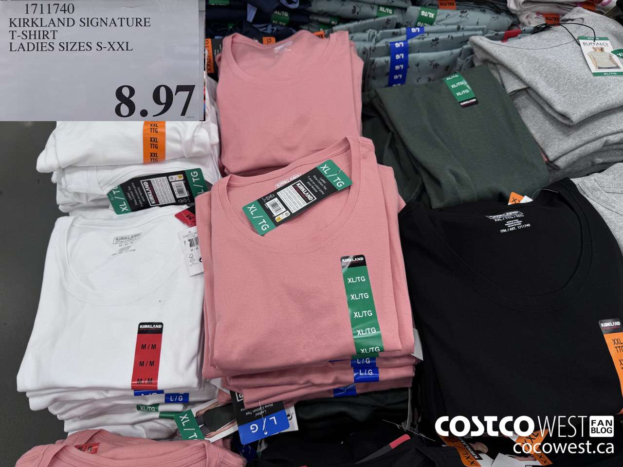 1711740 KIRKLAND SIGNATURE T-SHIRT LADIES SIZES S-XXL $8.97