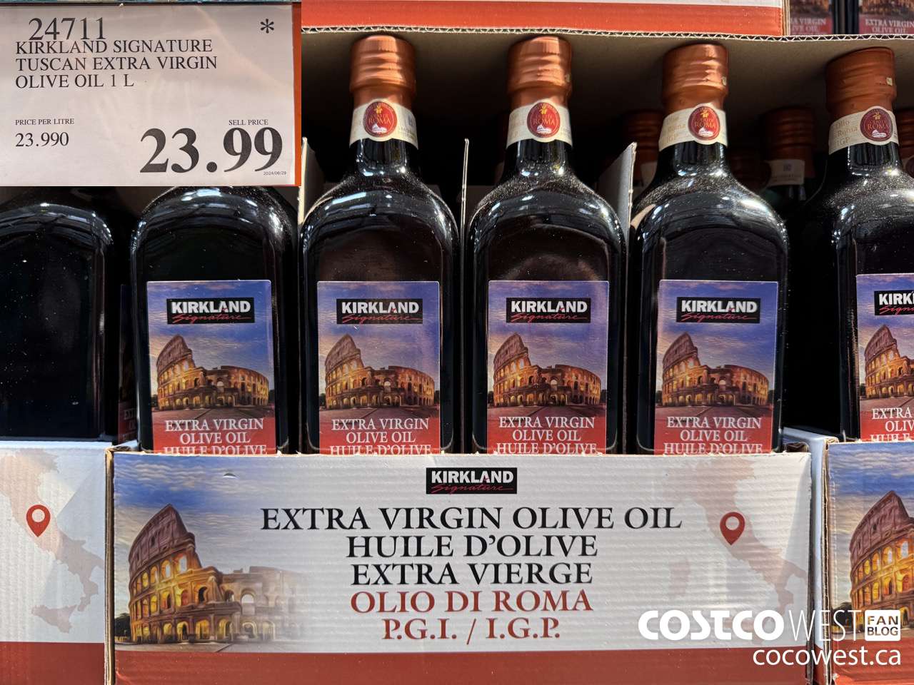 24711 KIRKLAND SIGNATURE TUSCAN EXTRA VIRGIN OLIVE OIL 1 L $23.99