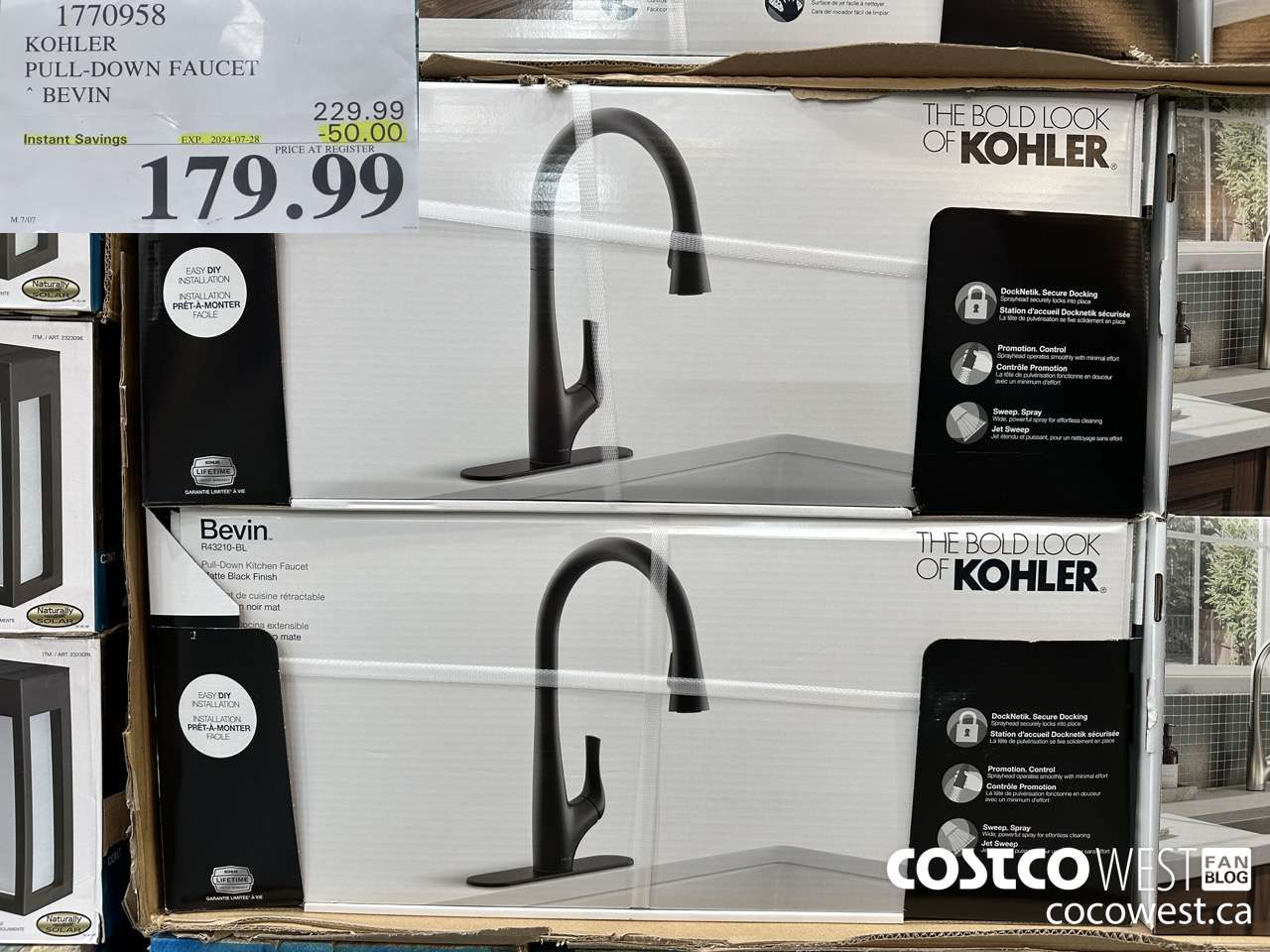1770958 KOHLER PULL-DOWN FAUCET BEVIN ($50.00 INSTANT SAVINGS EXPIRES ON 2024-07-28) $179.99