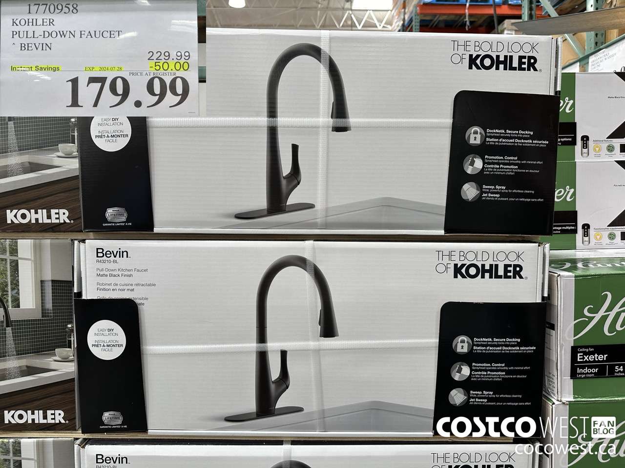 1770958 KOHLER PULL-DOWN FAUCET BEVIN ($50.00 INSTANT SAVINGS EXPIRES ON 2024-07-28) $179.99