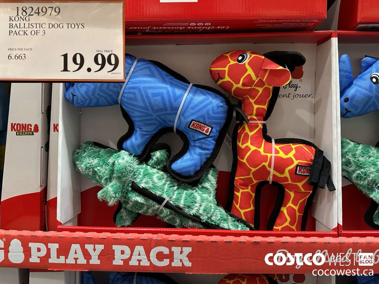 1824979 KONG BALLISTIC DOG TOYS PACK OF 3 $19.99