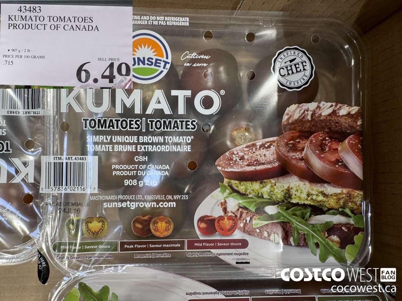 43483 KUMATO TOMATOES PRODUCT OF CANADA $6.49
