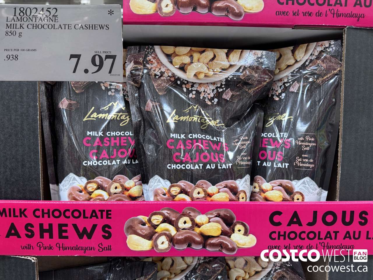 1802452 LAMONTAGNE MILK CHOCOLATE CASHEWS $7.97