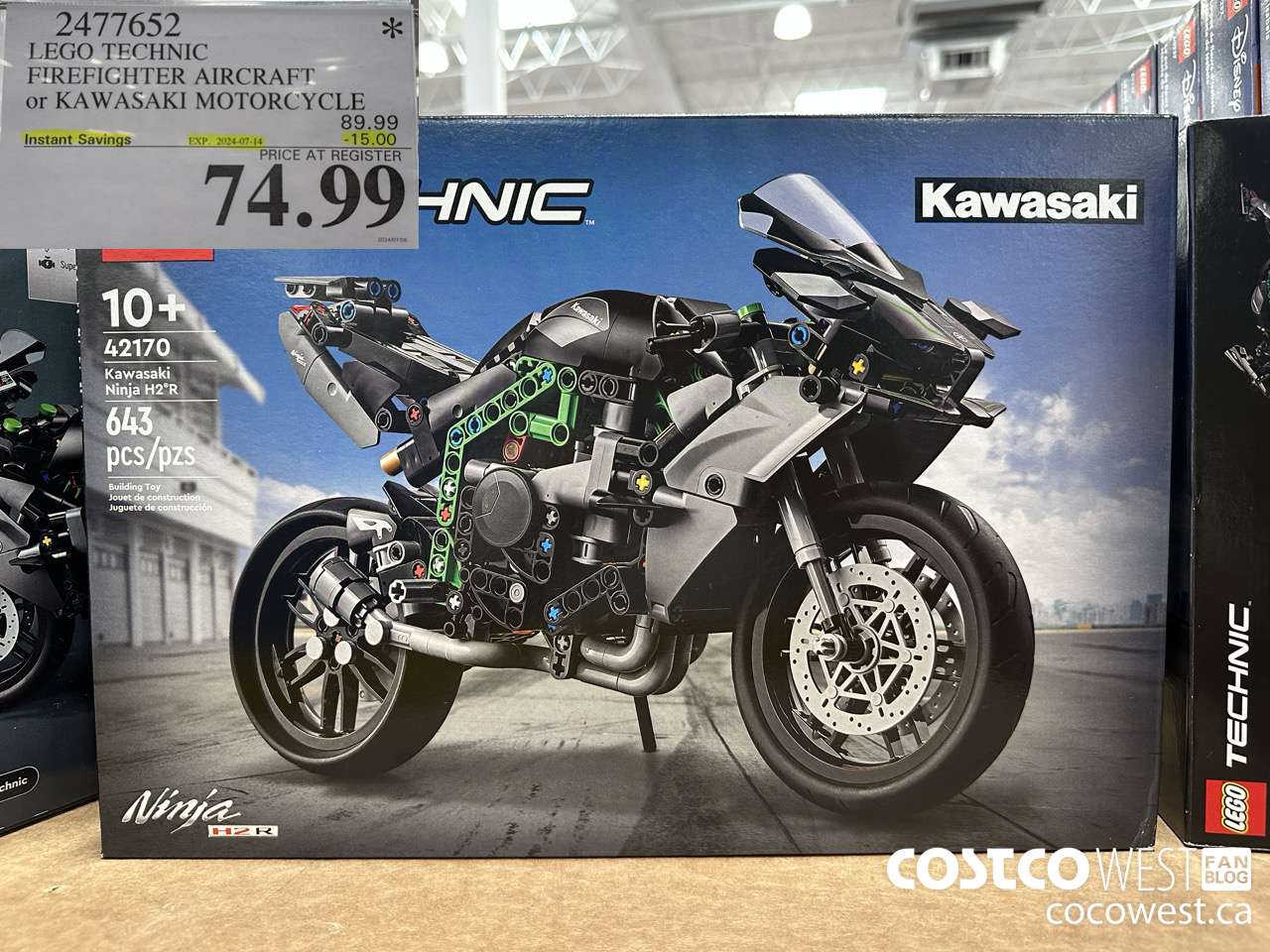 2477652 LEGO TECHNIC FIREFIGHTER AIRCRAFT OR KAWASAKI MOTORCYCLE ($15.00 INSTANT SAVINGS EXPIRES ON 2024-07-14) $74.99