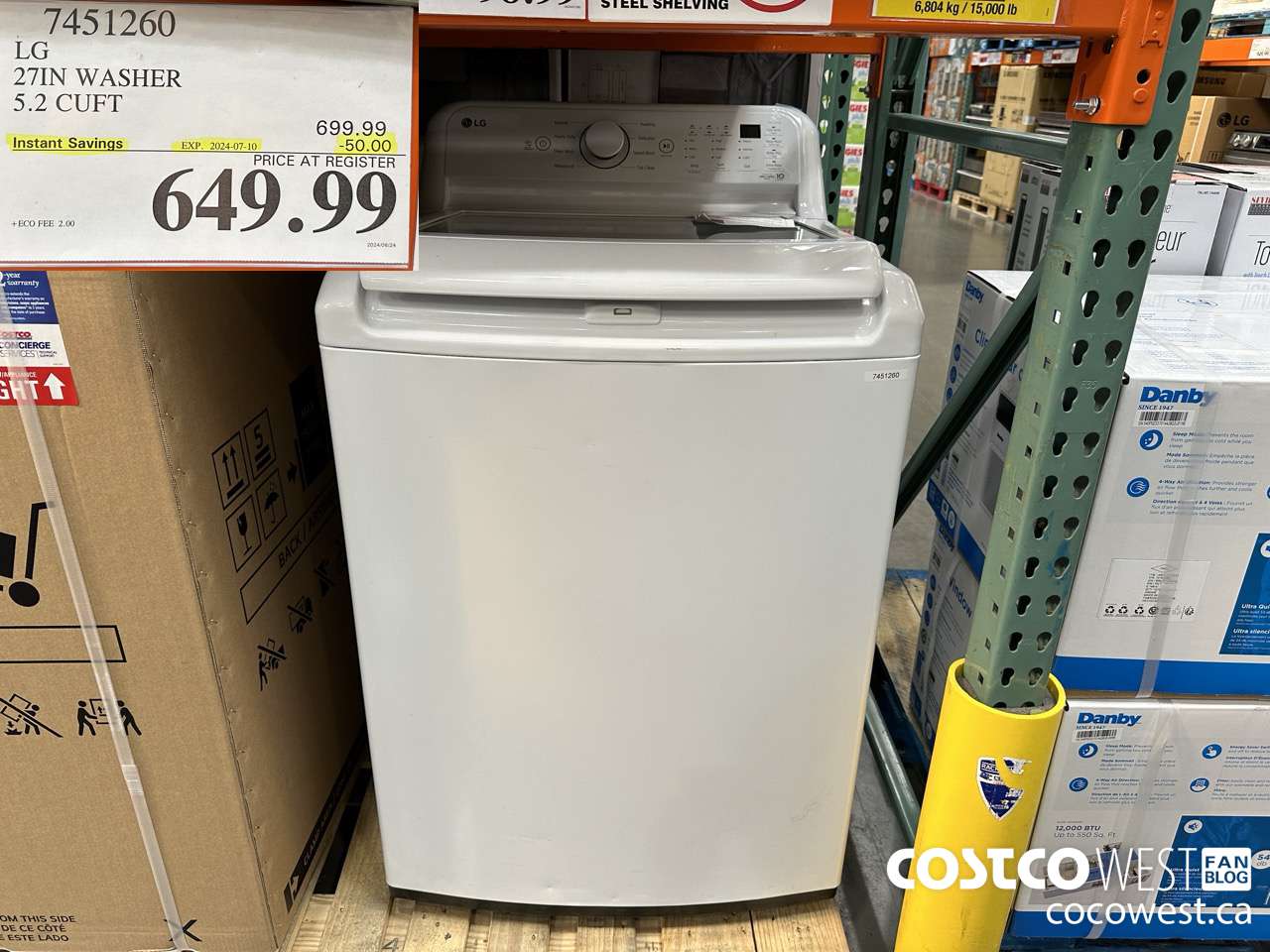 7451260 LG 27IN WASHER 5.2 CUFT ($50.00 INSTANT SAVINGS EXPIRES ON 2024-07-10) $649.99