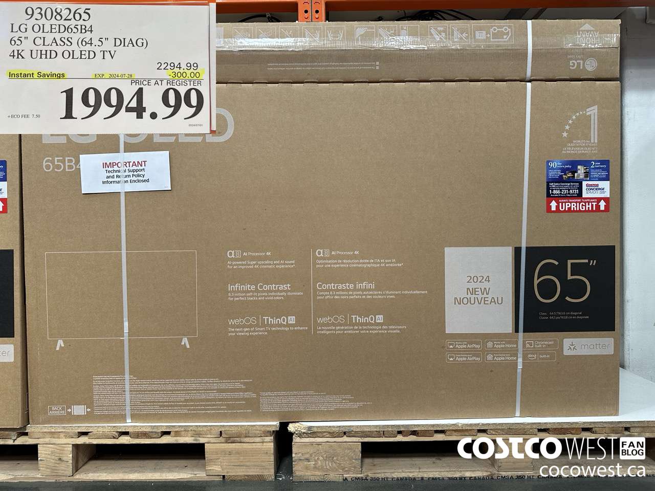 9308265 LG OLED65B4 65