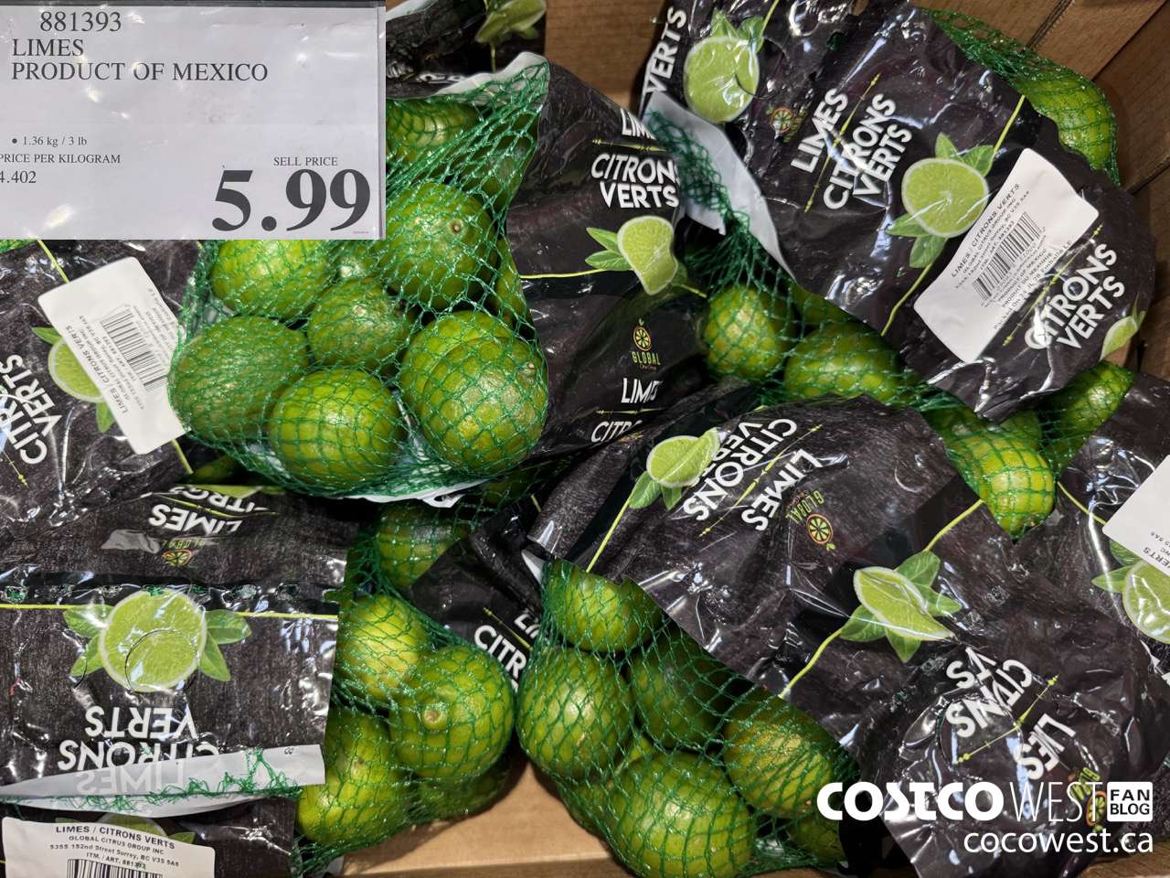 881393 LIMES PRODUCT OF MEXICO $5.99