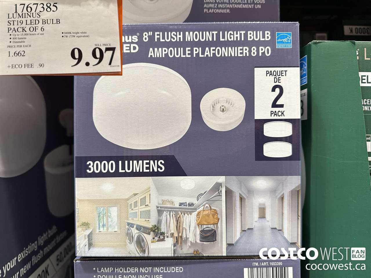 1767385 LUMINUS ST19 LED BULB PACK OF 6 $9.97