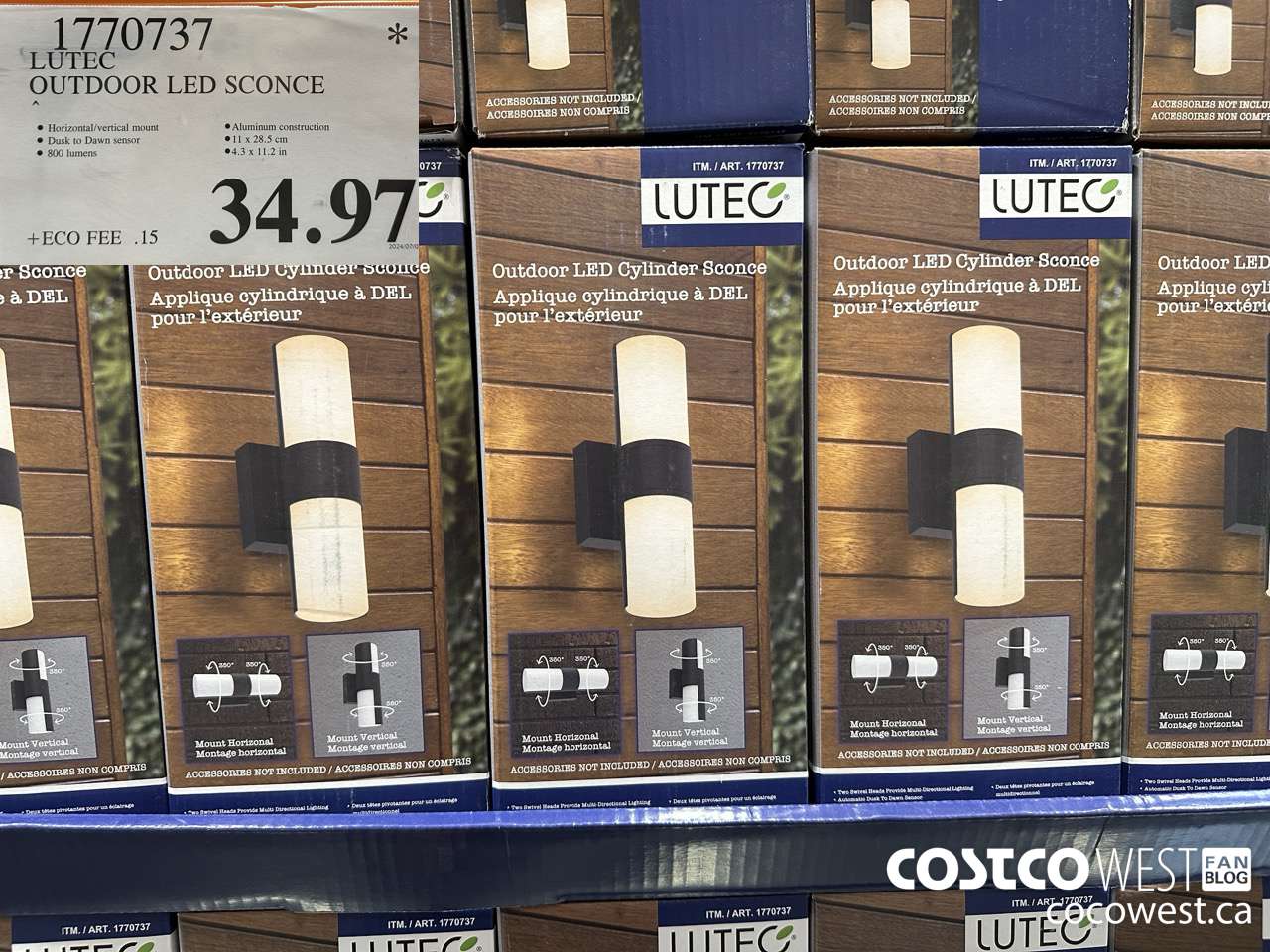 1770737 LUTEC OUTDOOR LED SCONCE $34.97