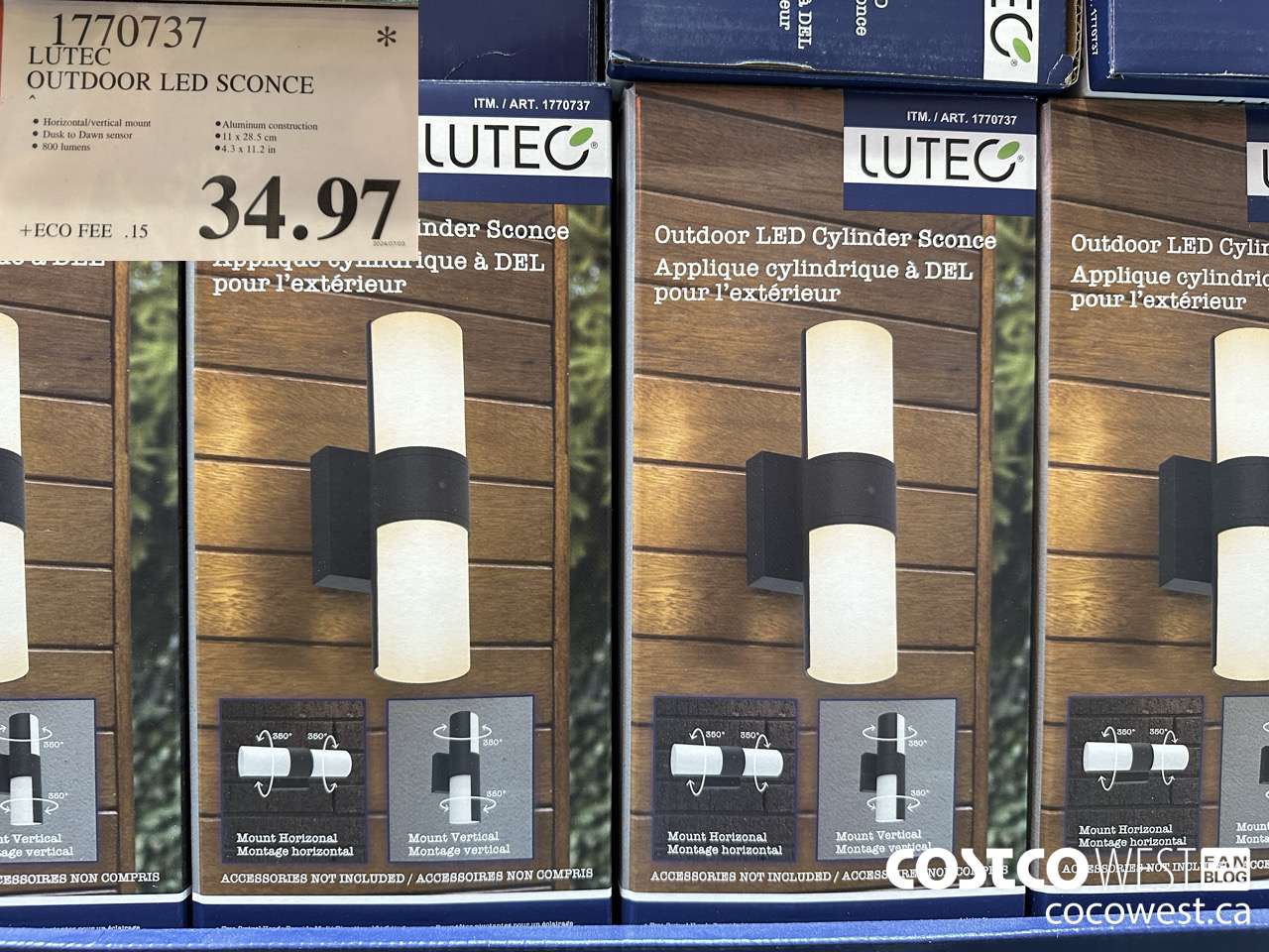 1770737 LUTEC OUTDOOR LED SCONCE $34.97