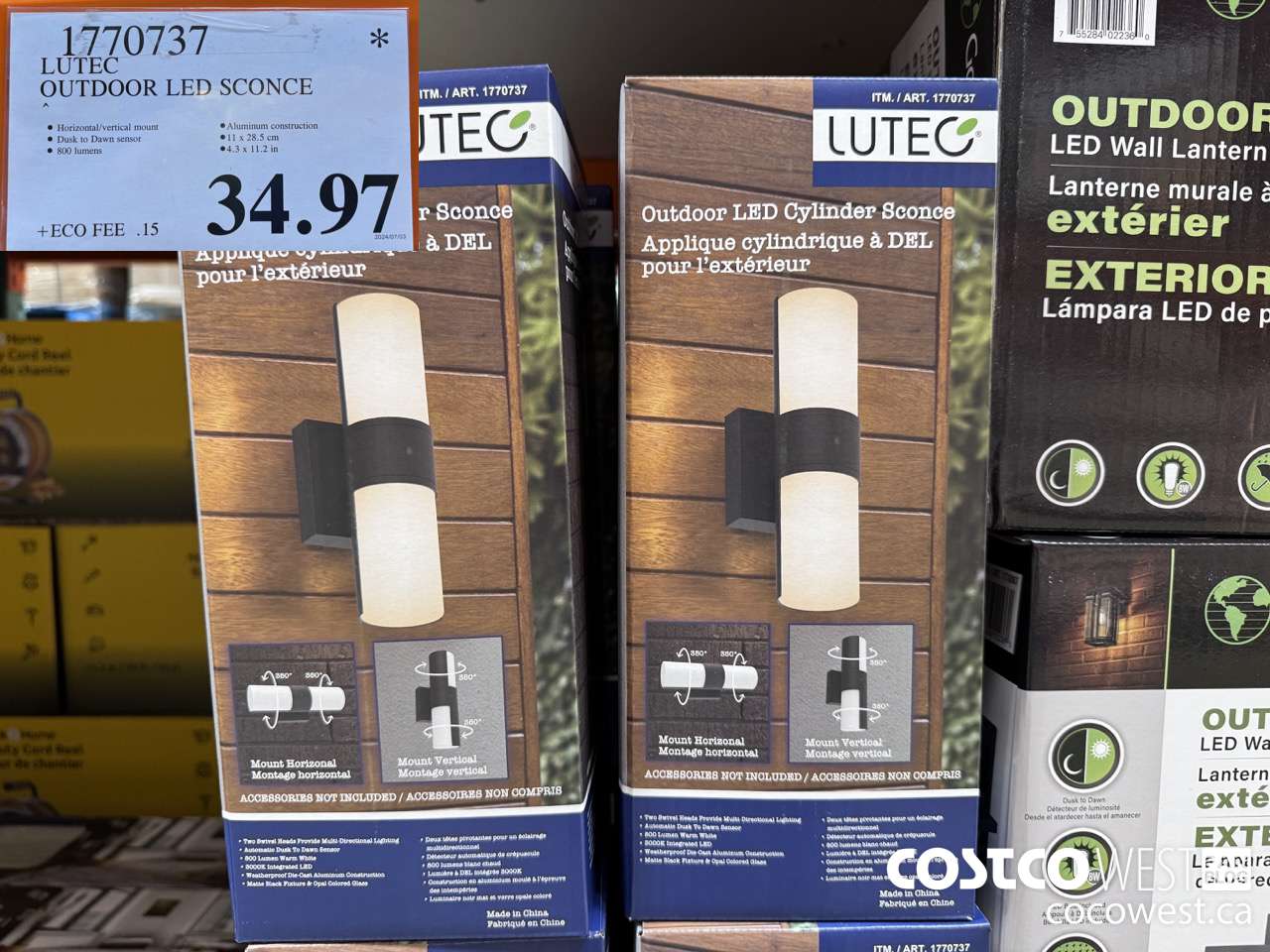 1770737 LUTEC OUTDOOR LED SCONCE $34.97