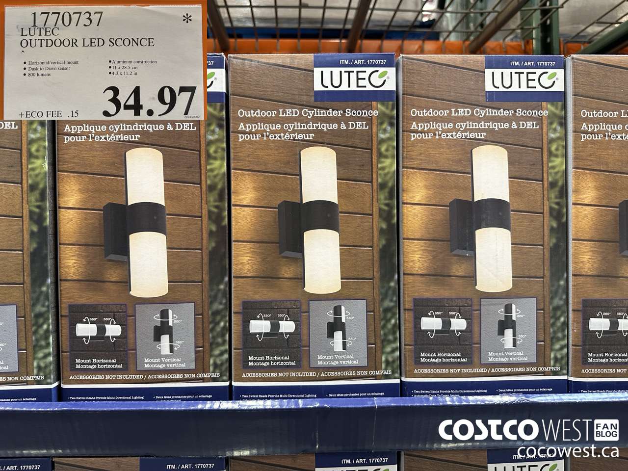1770737 LUTEC OUTDOOR LED SCONCE $34.97